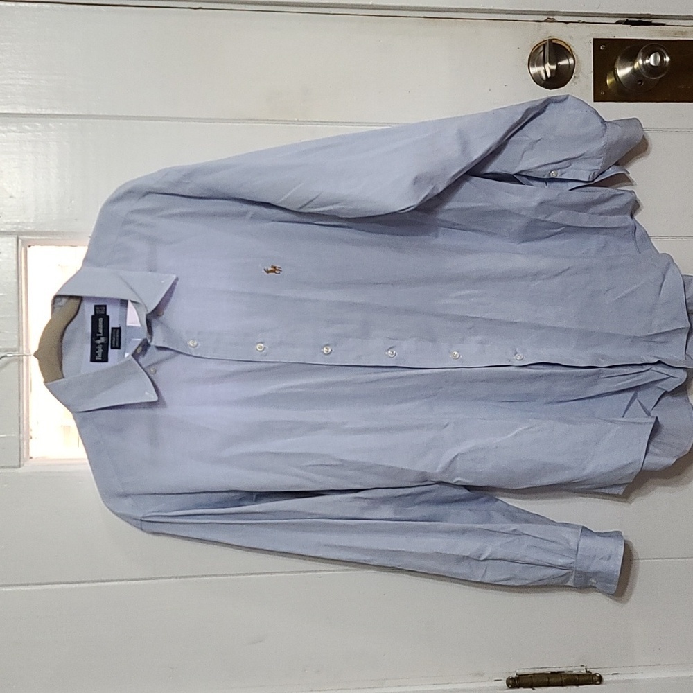 VTG? Ralph Lauren Mens ButtonDown Shirt Blue Yarmouth Long Sleeve 16 1/2-35 EUC